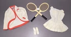 Vintage Barbie 1962 #941 Tennis Anyone? Dress Jacket Rackets Ball Shoes Outfit