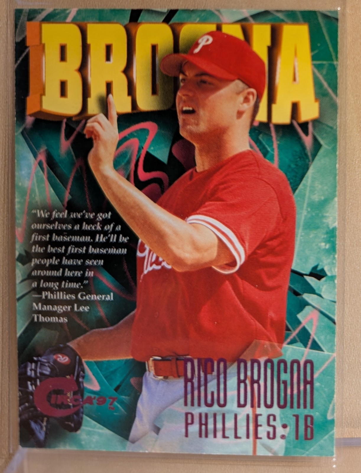 1997 Skybox Circa RAVE #29 Rico Brogna Phillies RARE ICONIC PURPLE PARALLEL /150