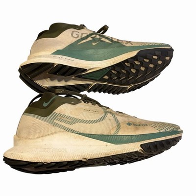 Nike React Pegasus Trail 4 GTX Running Sneakers Light Bone/Cargo Khaki Mens 7.5