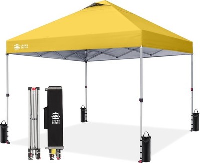 10x10 Pop Up Canopy Beach Tent W/ One Push Setup Outdoor Sun Shade Events