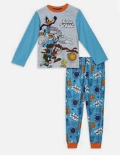 Space Jam Boys Long Sleeve Pajamas Set 2-Pieces Shirt Pants Size M 8