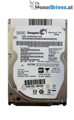 Seagate ST320LT020 - 320 GB - SATA - 9YG142-071 - PCB 100654403 Rev. B*