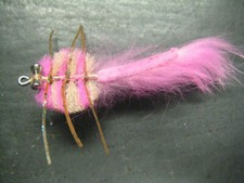 6 Dancin Crab Pink # 2 Fly Fishing Flies Brookside Weed Guard weedless Bonefish