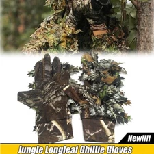Leafy Tactical Camo Camouflage Hunting Clothing Ghillie Gloves Woodland Jungle