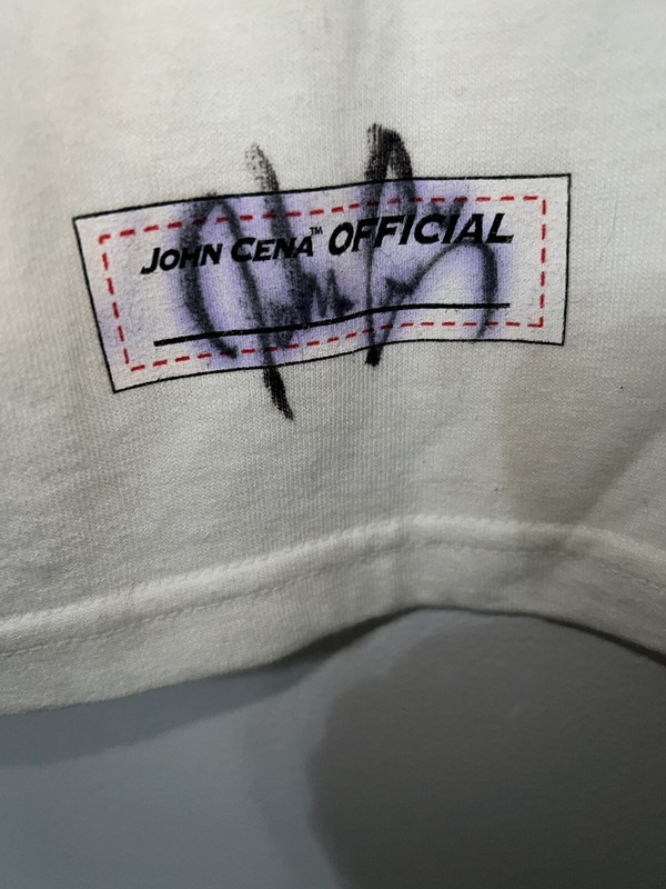 100% Authentic (Retired) John Cena OFFICIAL Autographed Word Life shirt XL  2004