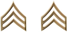 Polished Gold Sergeant United States Army Rank Insignia Pin