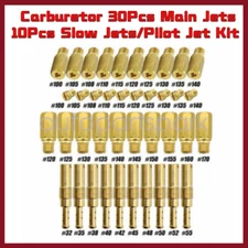 For PWK Keihin Carbs 30Pc Carburetor Main Jets+10Pc Slow Jets/Pilot Jet Kit