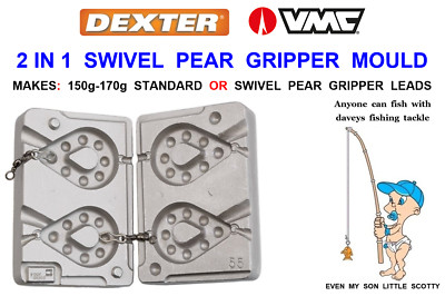 DEXTER 2 IN 1 DUMPY PEAR GRIPPER FORM MEERESANGELN BARBEL KARPFEN BLEI GEWICHTE