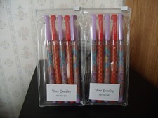 VERA BRADLEY GEL PEN SET "PAISLEY IN PARADISE" 2 SETS OF 5 BRAND NEW IN PACKAGE