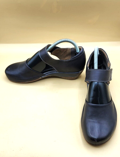 L-ARTISTE SPRING STEP SOLID BLACK ROUND TOE DRESS SANDALS Sz 38/ US 7.5 - Picture 8 of 15