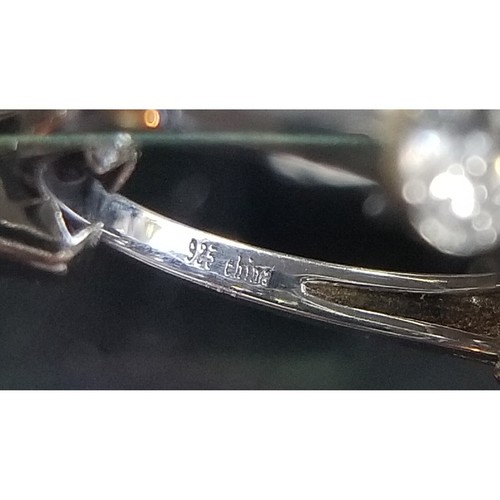 925 Sterling Silber Kristall Jem Ring Größe 8 - Bild 2 von 7