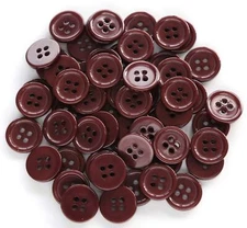 Brown Resin Buttons 160 PCS 15mm Round 5/8" for Scrapbooking and Crafts