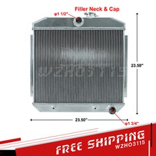 Light Aluminum 3 Row Radiator For 55-57 Chevy 150 210 Block Bel Air 4.34.6l V8