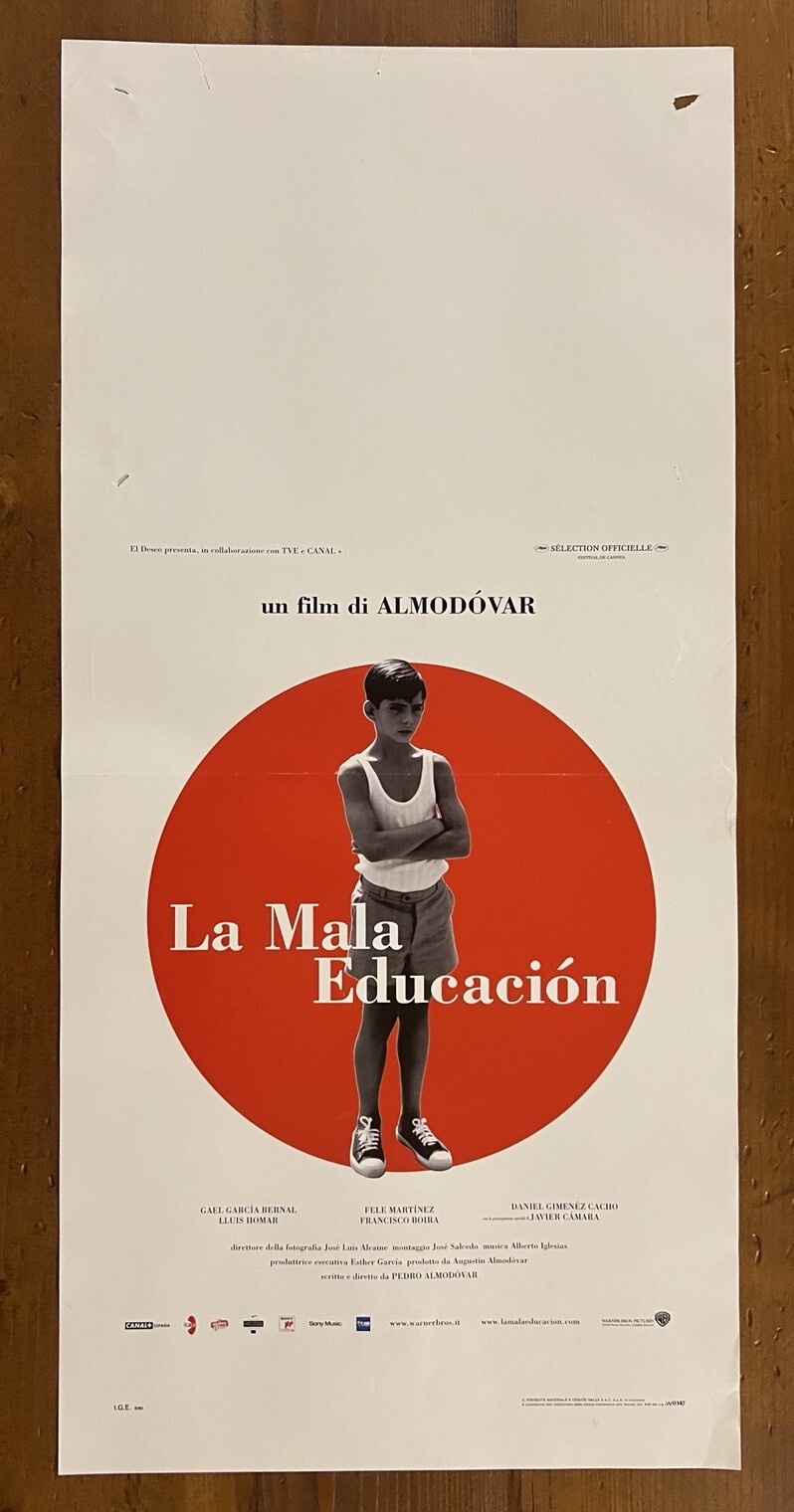 Locandina originale film La mala educación (2004) - Regia di Pedro Almodóvar