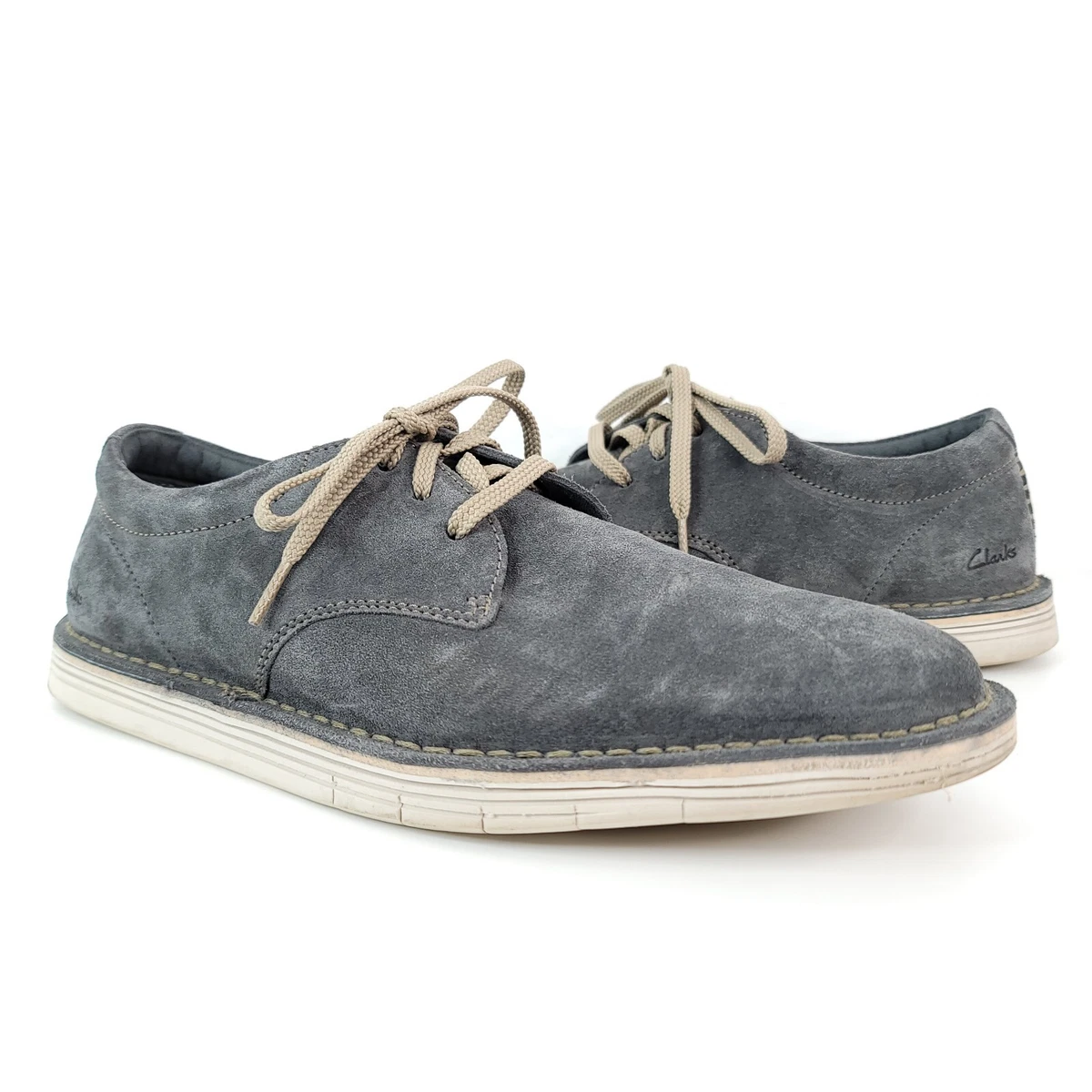 Gray clarks best sale shoes