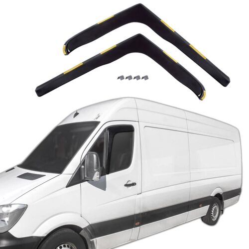 TO FIT VW CRAFTER 2 door 2006- 2018  wind deflectors 2pc set TINTED SCOUTT - Picture 1 of 12