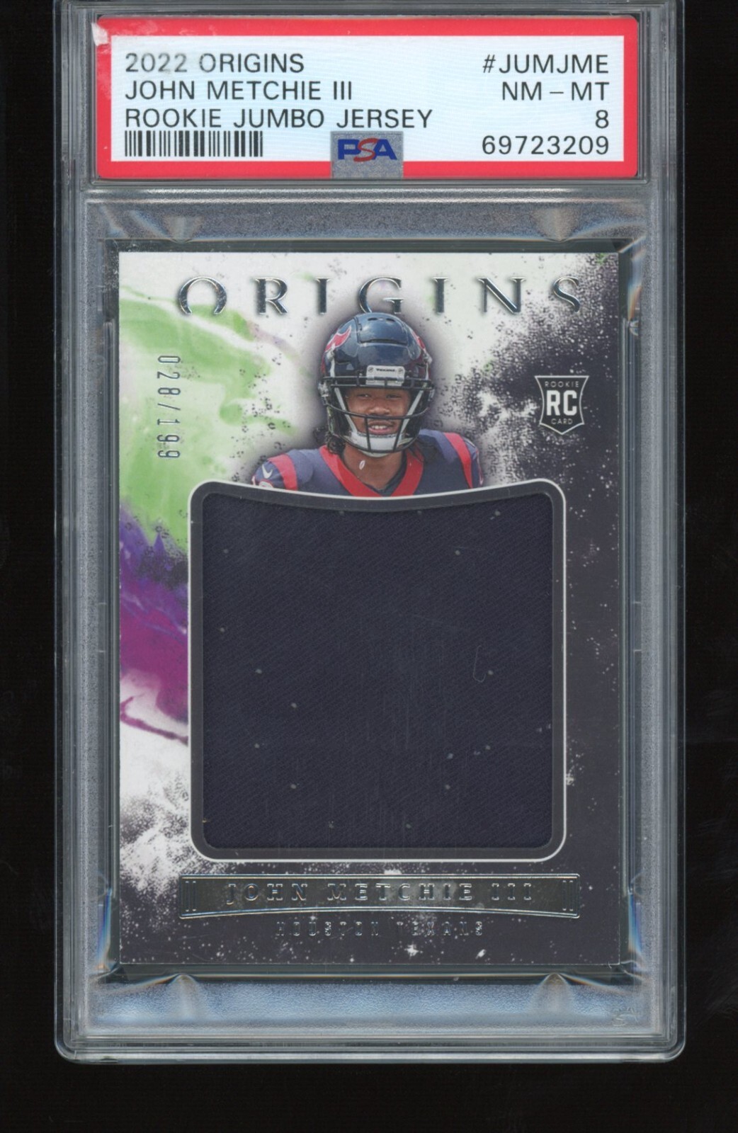 John Metchie Panini Origins Rookie Jumbo Jersey #JUMJME Base