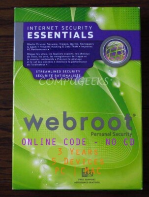 Webroot Antivirus 2026 | 3 Years 5 Devices | Instant Email Code (no CD) 