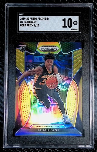 Ja Morant - 2019 Panini Prizm Draft Picks #2 Gold Prizm #6/10 - RC - SGC 10
