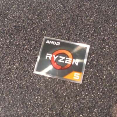 AMD RYZEN 5 Cpu PC Logo Label Decal Case Sticker Badge Silver