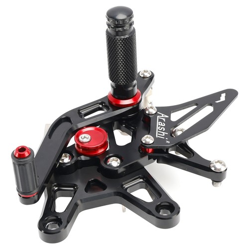 Juego trasero ajustable Racing estriberas negras para Kawasaki ZX6R ZX-6R 2024-2025 V1 - Imagen 5 de 9