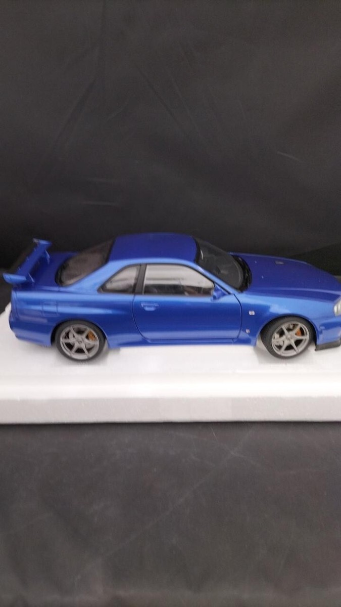 1/18 AUTOart Nissan Skyline GT-R R34 V Spec II Bayside Blue w/ Box