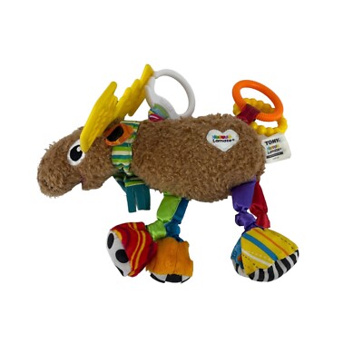 Lamaze Mortimer Moose Activity Toy Plush 9'' Baby Teether Rattle Crinkle Clip