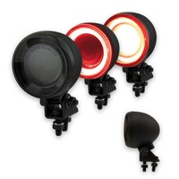 "LED- RüCklicht \"Bullet\" Mattschwarz GetöNt Ø 50Mm E-GeprüFt"
