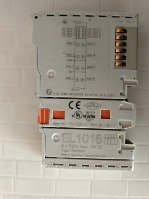 Beckhoff EL-1018EtherCAT-Klemme 8-Kanal Digital Eingangsmodul (EL1018)