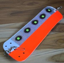 Kingfisher Tackle Flasher 11" Reflects Light Split Ring Coast Lock Snap Swivel