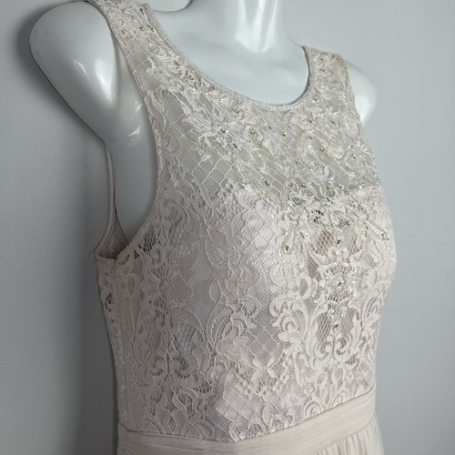 Forever New Maxi Dress Womens 10 S Ivory Silk Lace Sequin Beaded Bridal Wedding - Picture 5 of 17