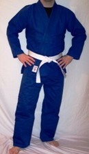 ¡NUEVO! Uniforme híbrido Warrior-One Judo Gi BJJ Kimono - tejido simple o doble azul