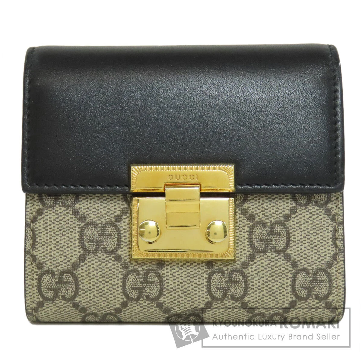 Gucci 453155 Gg Supreme Portefeuille Bifold avec Porte Monnaie PVC Femme Occasion
