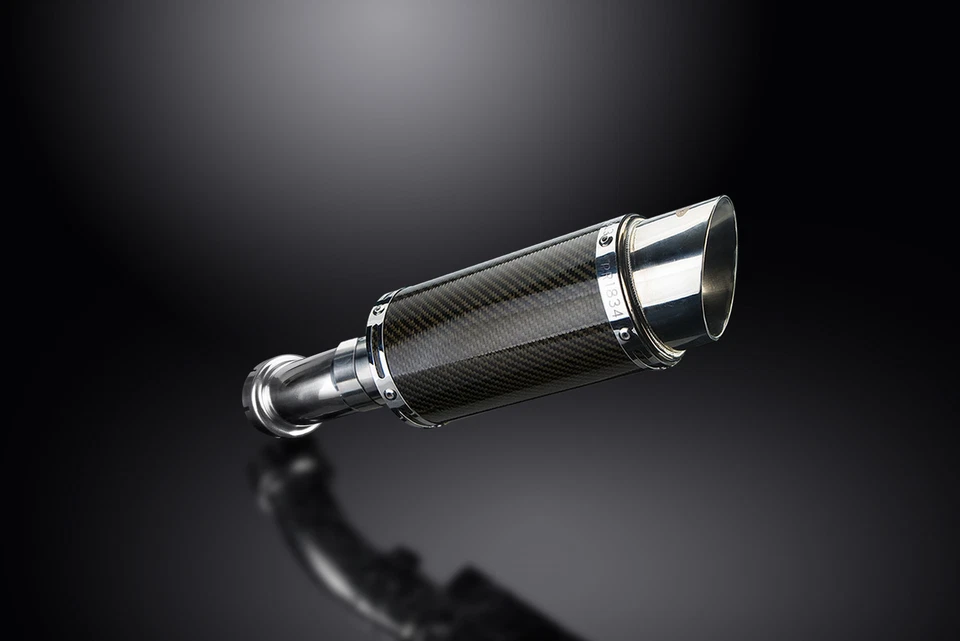 BMW R Nine T 2014-2019 Delkevic Slip On 8" Kit de silenciador de escape de carbono redondo Foto 2 de 4