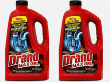 Drano Max Gel Drain Clog Remover and Cleaner for Shower or Sink Drains, 80 oz, 2