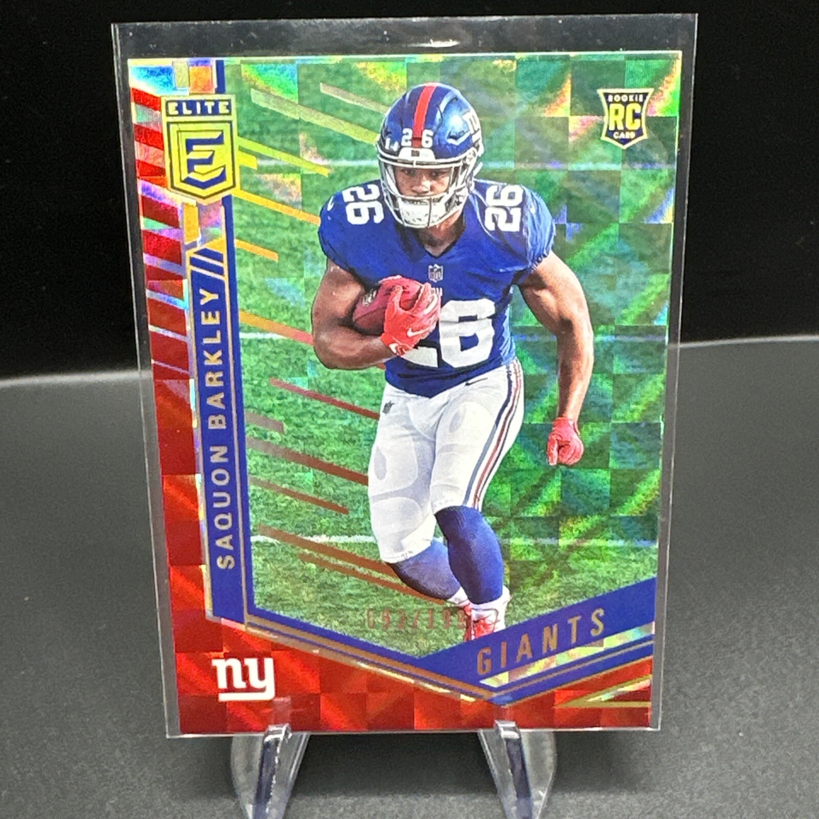 2018 Donruss Elite - Rookies Red #156 Saquon Barkley /199 (RC)  Fly 🦅 Fly 📈