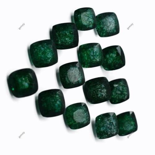 Natural Green Emerald Square Cut 112.00 Ct Rare Loose Gemstone Lot CERTIFIED - Picture 5 of 12