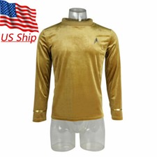 TOS Captain Pike Kirk Top Shirts The Original Series Cosplay Starfleet Uniforms