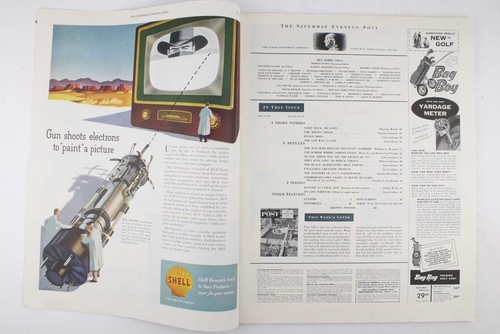 VTG May 1953 Saturday Evening Post Queen Elizabeth Coronation Railroad Lindbergh - Bild 3 von 14