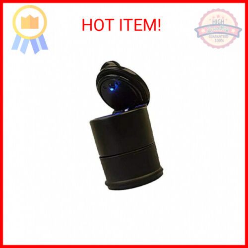 Cigarette Smoke Car Ashtray Cup Holder, LED Portable Auto Car Truck with Lid for