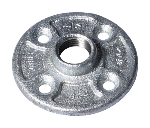 NEW LOT OF (10) 1/2 INCH GALVANIZED PIPE THREADED FLOOR FLANGES FITTINGS 6102438
