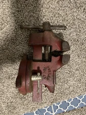 VINTAGE DUNLAP 3-1/4''JAW SWIVEL ANVIL BENCH VISE,No.05241,CAST IRON VICE,10 LBS