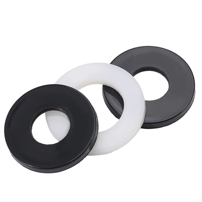 Black Nylon Flat Washers – Metric Sizes M2 To M20, DIN125, PA66 Plastic