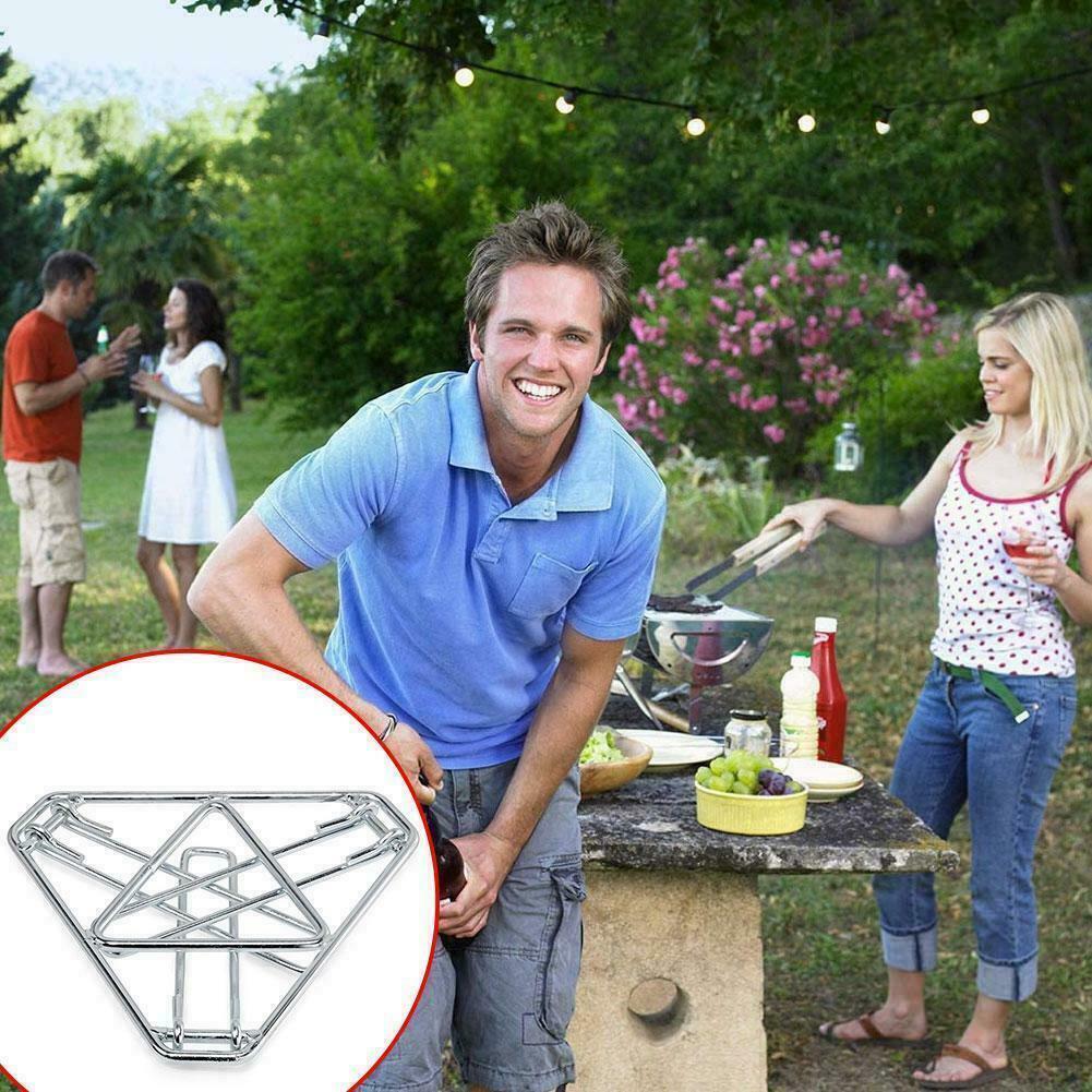 Outdoor Grill Tripod Camping BBQ Campfire Pot Holder Rack Survival