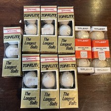 Vintage Top Flite And Titelist Golf Balls - 9 Sleeves