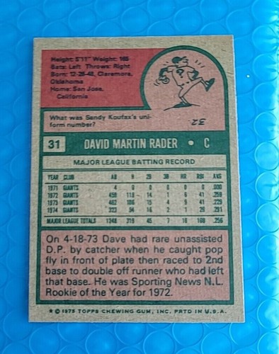 1975 Topps Baseball Cards Lot Pick A Card Player 1-330 - Picture 39 of 497