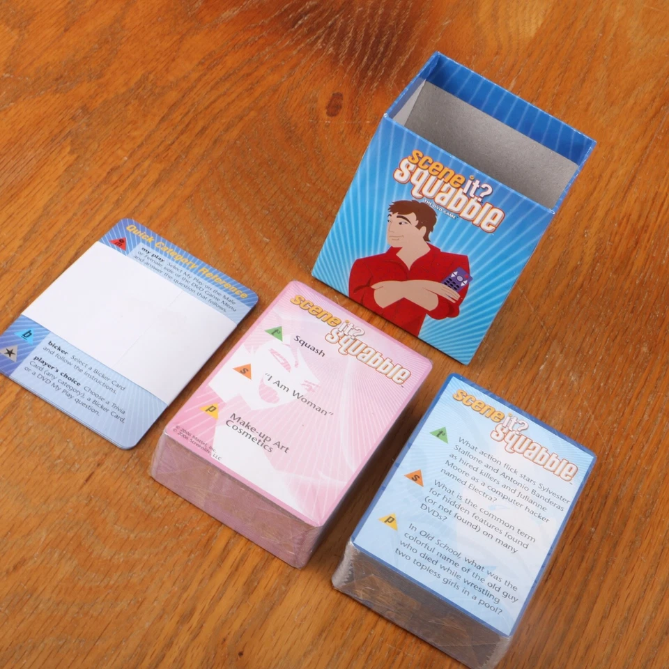 Scene It Squabble Board Game Replacement Pack Card Decks & Card Box Only - Image 2 of 4