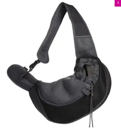 My Chi and Me Small Dog Pet Carrier Messenger Style Black & Grey