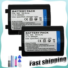 2x 2800mah Battery for Nikon EN-EL4 EN-EL4a D2X D2H D3 D3S D3X F6