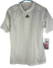 New NWT Adidas Performance Womens Workout Athletic Shirt White SZ M Clima365